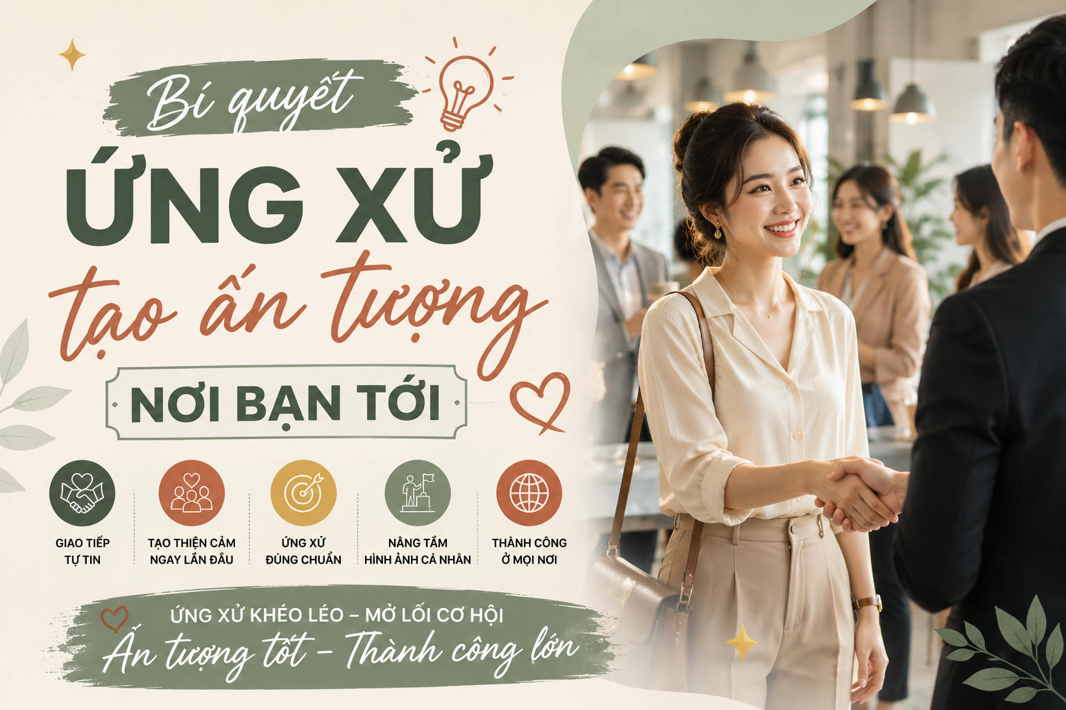 Bí quyết ứng xử tạo ấn tượng nơi bạn tới