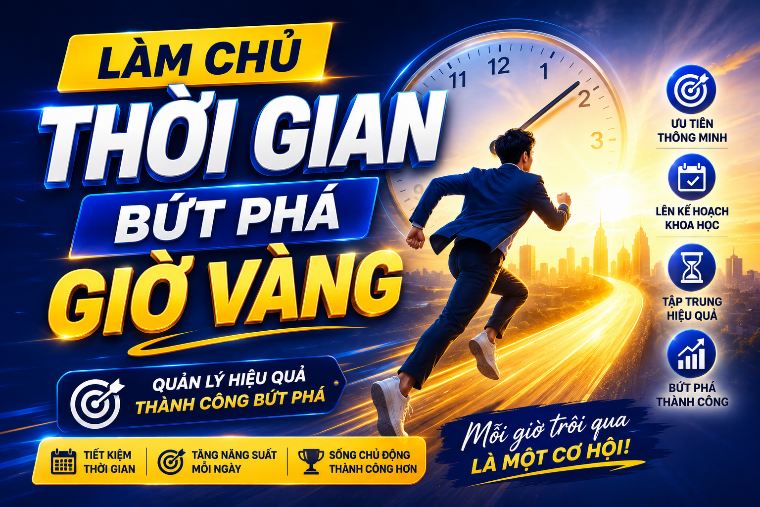 Làm chủ thời gian, bứt phá giờ vàng
